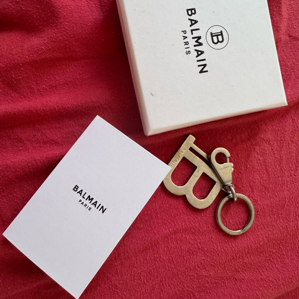 Balmain Silver Keychain